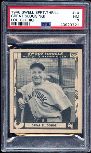 1948 Swell Sport Thrills #14 Lou Gehrig PSA 7 NM