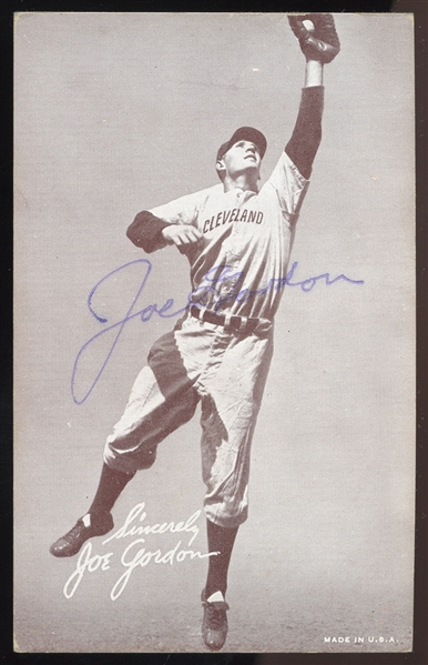 1939-46 Salutation Exhibits Joe Gordon Autographed JSA 