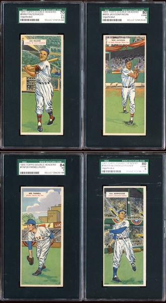 1955 Topps Doubleheaders Group of (4) All SGC Graded