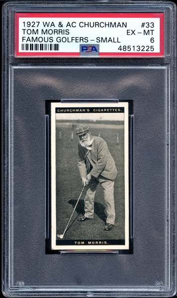 1927 WA & AC Churchman Famous Golfers Small #33 Tom Morris PSA 6 EX/MT