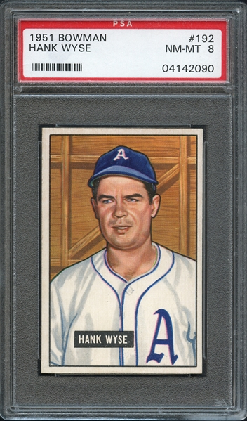 1951 Bowman #192 Hank Wyse PSA 8 NM-MT