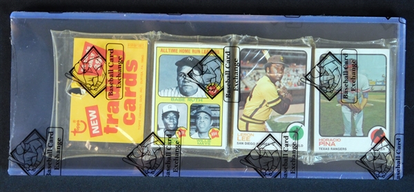 1973 Topps Baseball Unopened Rack Pack with HR Leaders Ruth/Aaron/Mays on Top BBCE