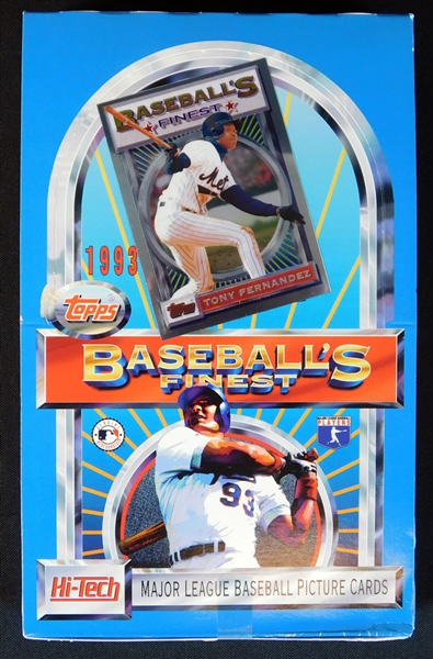 1993 Topps Finest Baseball Unopened Hobby Box