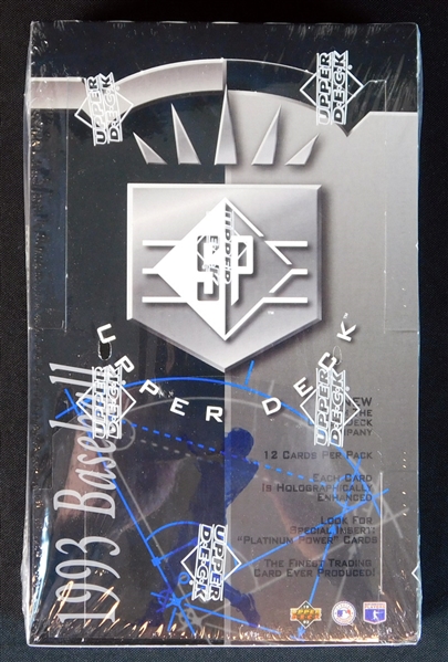 1993 Upper Deck SP Unopened Wax Box-Possible Derek Jeter Rookies