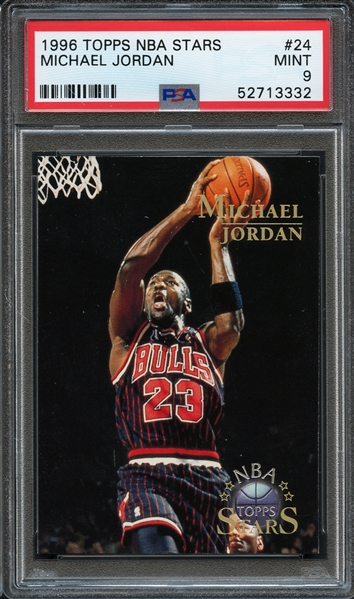1996 Topps NBA Stars #24 Michael Jordan PSA 9 MINT