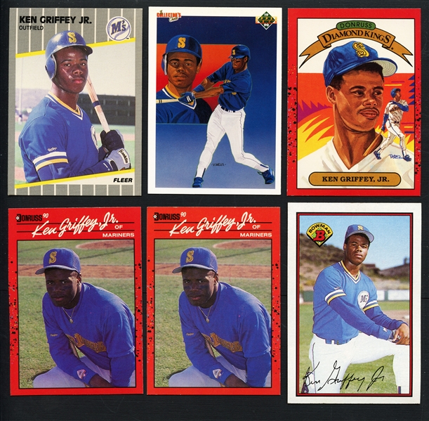 1989 Fleer #548 Ken Griffey Jr., 1989 Bowman #220 Rookie Card and others (Lot of 6)