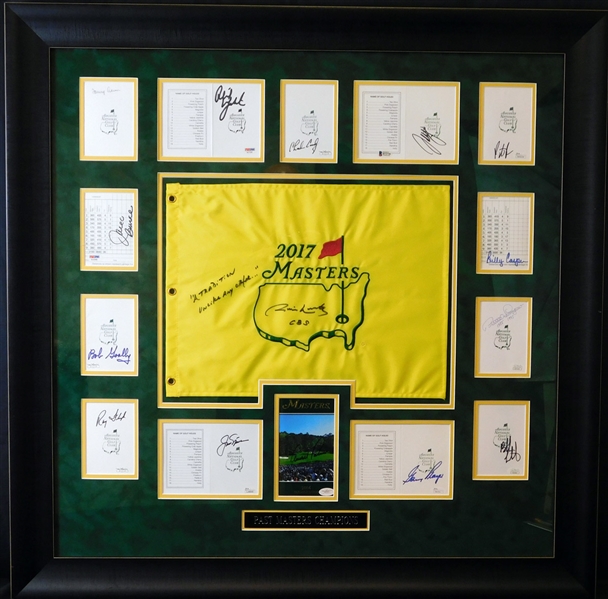 The Masters Winners Signed Collage with (15) Signatures JSA and PSA/DNA
