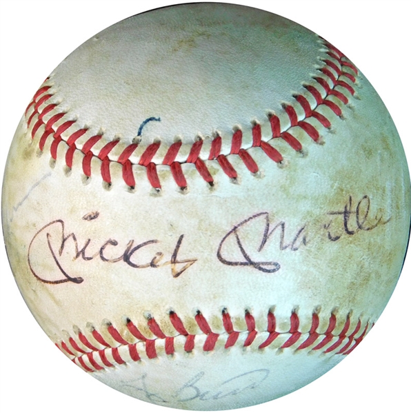 Mickey Mantle, Yogi Berra and George Steinbrenner Signed OAL (MacPhail) Ball JSA and BAS