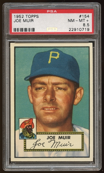 1952 Topps #154 Joe Muir PSA 8.5 NM-MT+