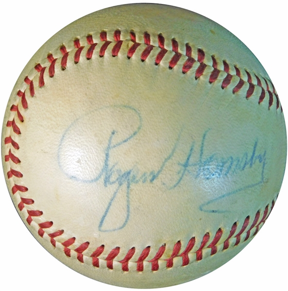 Rogers Hornsby Single-Signed OAL (Harridge) Ball PSA/DNA