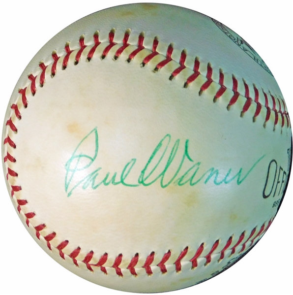 Paul Waner Single-Signed Baseball PSA/DNA