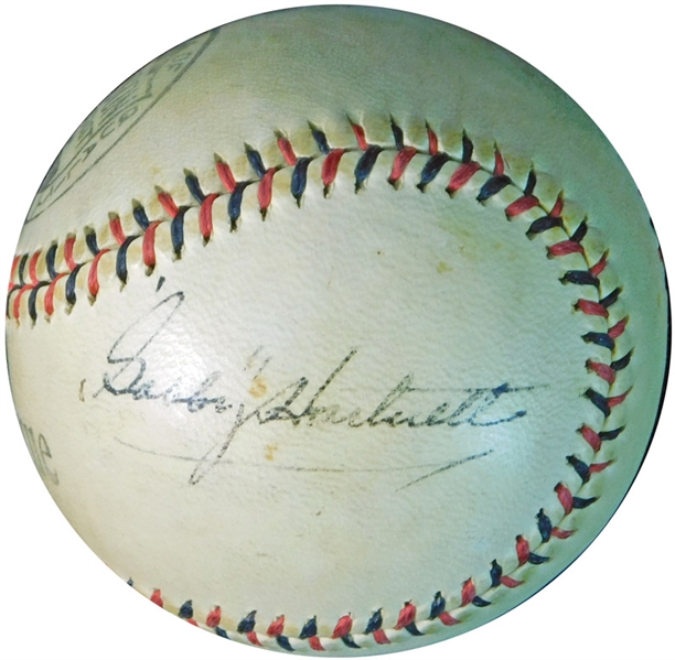 Gabby Hartnett Single-Signed Baseball PSA/DNA