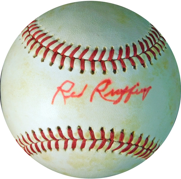 Red Ruffing Single-Signed OAL (MacPhail) Ball PSA/DNA