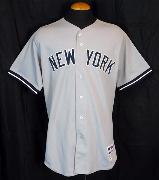 2011 Derek Jeter New York Yankees Game-Used and Signed Jersey Photomatched to (6) Games Including a 5-Hit Game-Steiner, MLB Authentication, Resolution Photomatch, PSA/DNA 