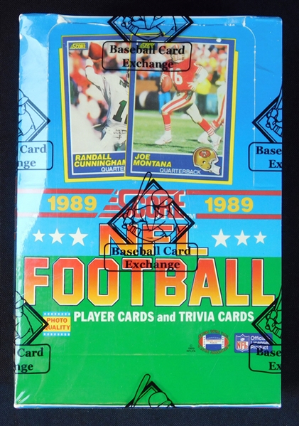 1989 Score Football Full Unopened Wax Box BBCE
