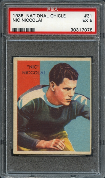 1935 National Chicle #31 Nic Niccolai PSA 5 EX
