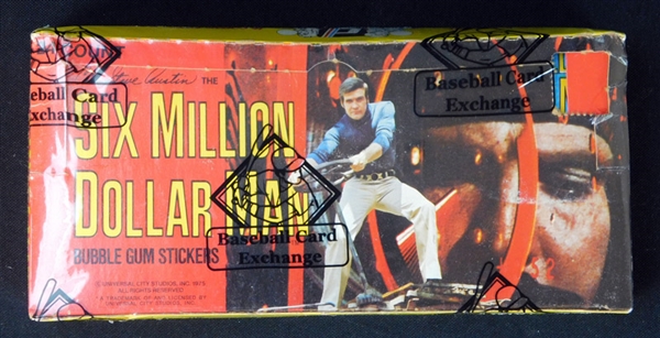 1975 Donruss Six Million Dollar Man Full Unopened Wax Box BBCE