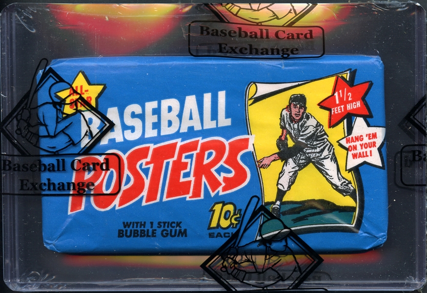 1968 All-Star Baseball Posters Unopened Wax Pack BBCE