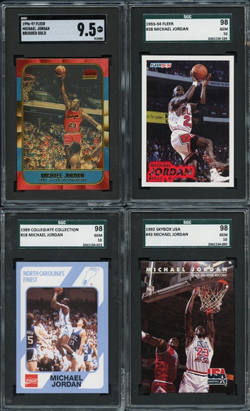 1990s Graded Michael Jordan Collection of (9) Cards
