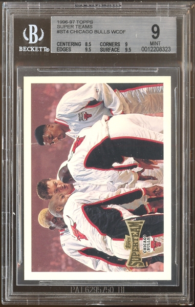 1996-97 Topps Super Teams #ST4 Chicago Bulls WCDF BGS 9 MINT