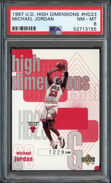 1997 U.D. High Dimensions #HD23 Michael Jordan PSA 8 NM-MT