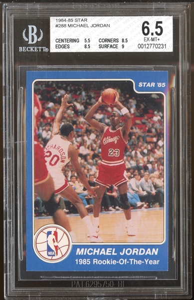1984-85 Star #288 Michael Jordan BGS 6.5 EX-MT+