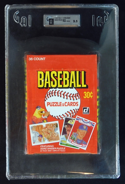 1984 Donruss Baseball Unopened Wax Box GAI 9.5 GEM MINT