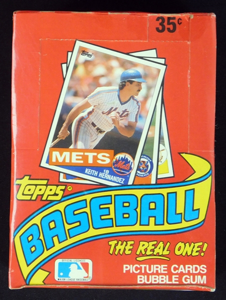 1985 Topps Baseball Full Unopened Wax Box BBCE