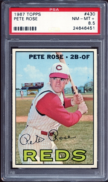 1967 Topps #430 Pete Rose PSA 8.5 NM/MT+