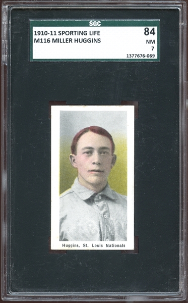 1910-11 M116 Sporting Life Miller Huggins SGC 7 NM