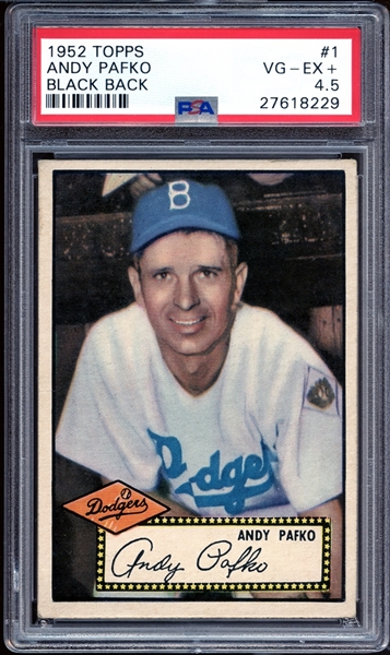 1952 Topps #1 Andy Pafko PSA 4.5 VG/EX+