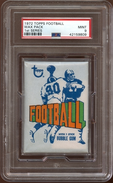 1972 Topps Football Unopened Wax Pack 1st Series PSA 9 MINT