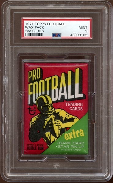 1971 Topps Football Series 2 Unopened Wax Pack PSA 9 MINT