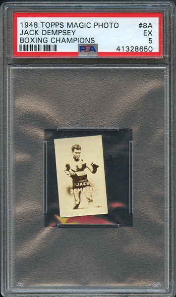 1948 Topps Magic Photo #8A Jack Dempsey Boxing Champions PSA 5 EX