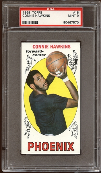 1969 Topps #15 Connie Hawkins PSA 9 MINT