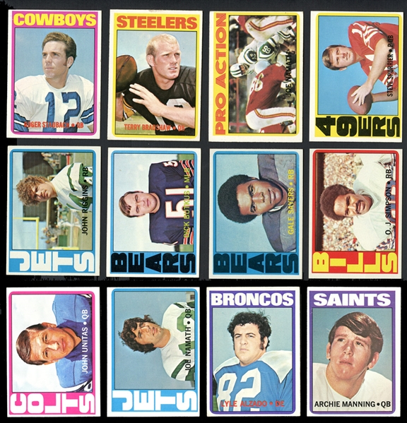 1972 Topps Football Complete High-Grade Set