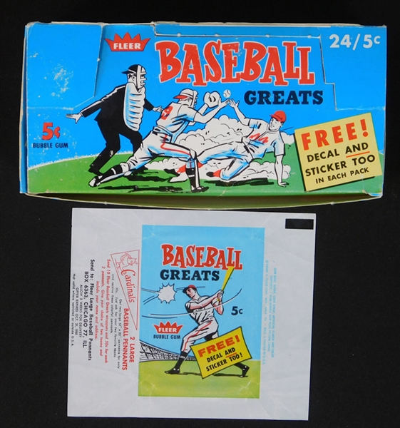 1961 Fleer Baseball Display Box and Wrapper 