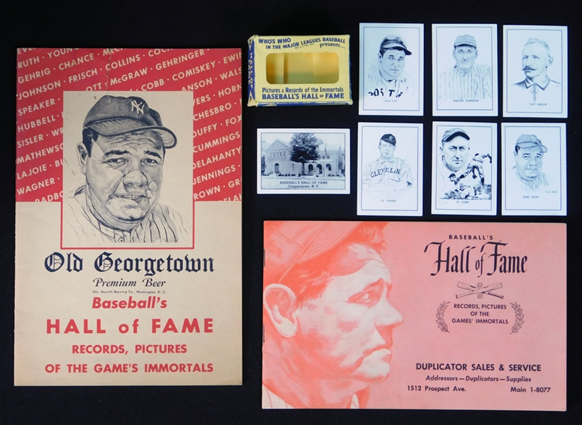 1950 Callahan Baseball High Grade Complete Set with Original Box and Scarce Booklets