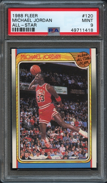 1988 Fleer #120 Michael Jordan All Star PSA 9 MINT