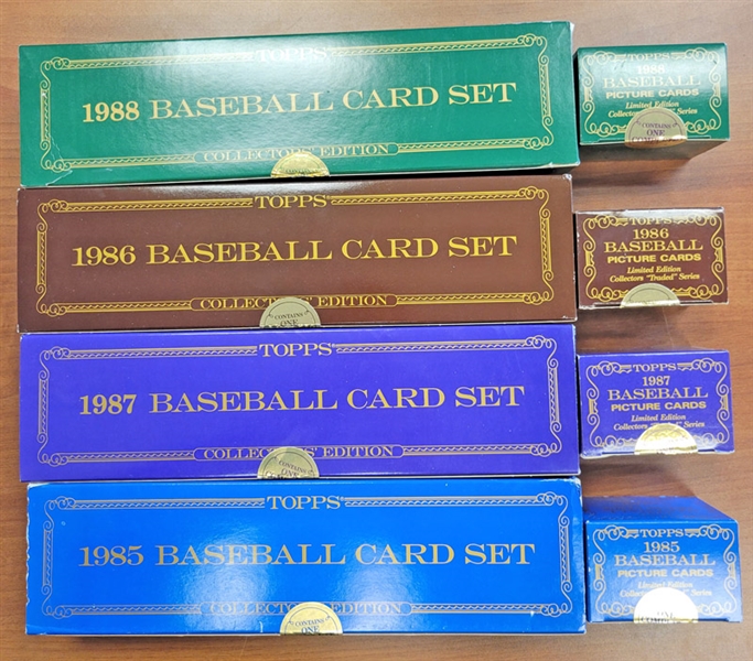 1985-88 Topps Tiffany Complete Sets (4) Plus Traded Sets