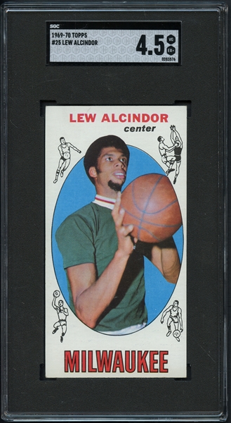 1969-70 Topps #25 Lew Alcindor SGC 4.5 VG-EX+
