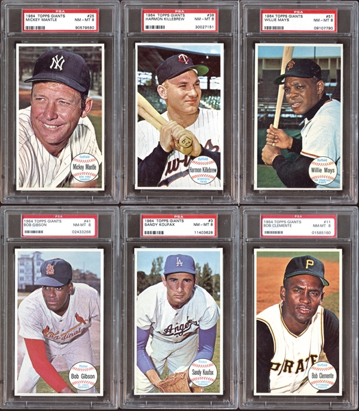 1964 Topps Giants Complete Set All PSA 8 NM/MT or Better