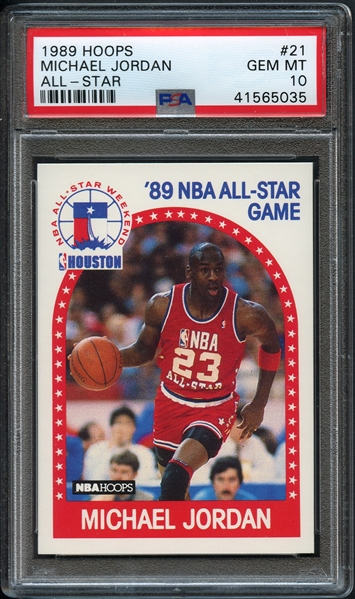 1989 Hoops #21 Michael Jordan All-Star PSA 10 GEM MINT