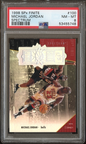 1998 SPX Finite #100 Michael Jordan Spectrum PSA 8 NM-MT