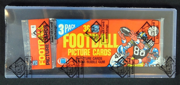 1981 Topps Football Unopened Rack Pack BBCE