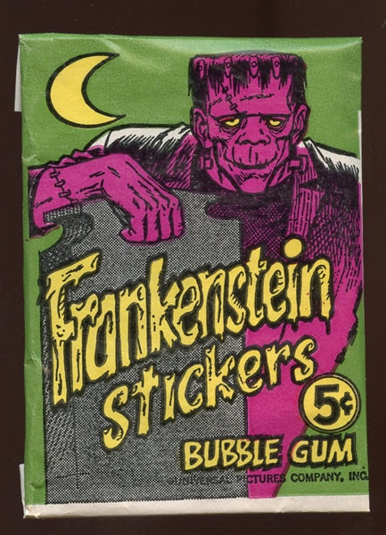 1966 Topps Frankenstein Sticker Unopened Wax Pack