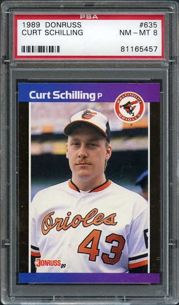 1989 Donruss #635 Curt Schilling PSA 8 NM-MT