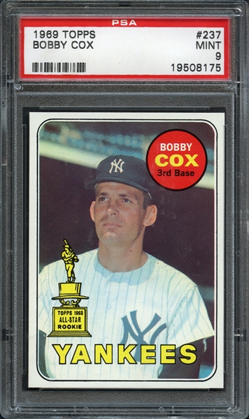 1969 Topps #237 Bobby Cox PSA 9 MINT
