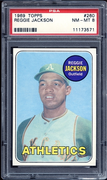 1969 Topps #260 Reggie Jackson PSA 8 NM/MT 