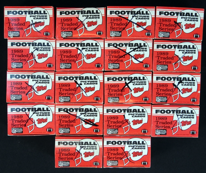 1989 Topps Traded Football Group of (18) Complete Sets